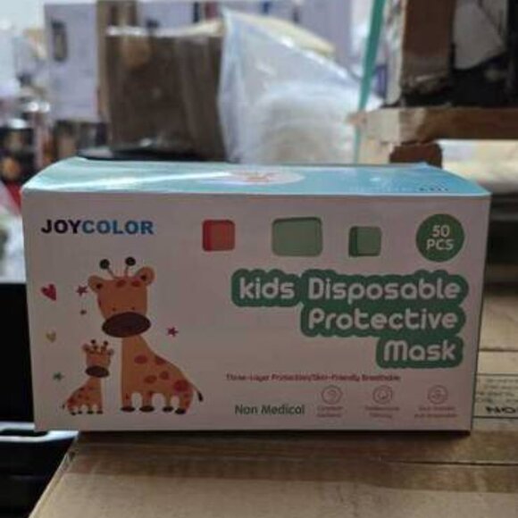 Joycolor Kids Disposable Protective Mask - Unicorn/Pink Panda, 3-Ply 50pcs - Picture 2 of 3